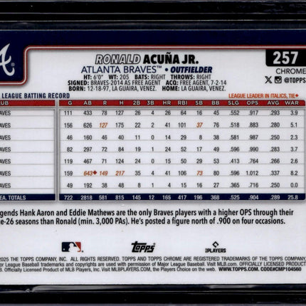 2025 Topps Chrome Image Variation Logofractor #257 Ronald Acuña Jr.