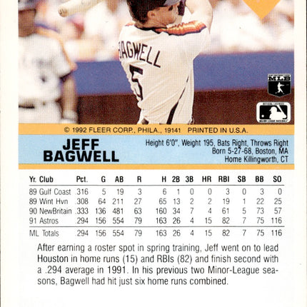1992 Pinnacle #70 Jeff Bagwell