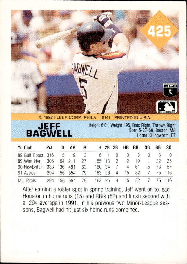 1992 Pinnacle #70 Jeff Bagwell